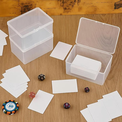 Vicenpal Playing Card Boxes Snaps Closed Clear Plastic Cases Poker Gaming Playing Cards Trading Card Storage Boxes Compatible with MTG TCG 100 Game Cases 4.3 x 2.95 x 2.2 Inches(8 Pcs)