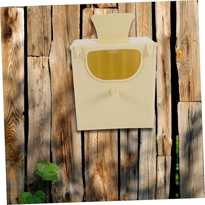 Plastic Bird Nesting Box for Small Birds Weatherproof Breeding Hut for Finches Sparrows Parakeets Lovebirds Cockatiels and Other Pet