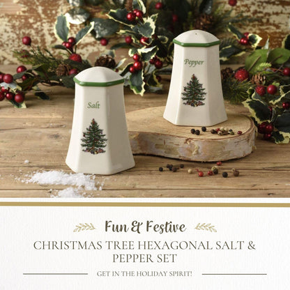 Spode Hexagonal Salt & Pepper Set