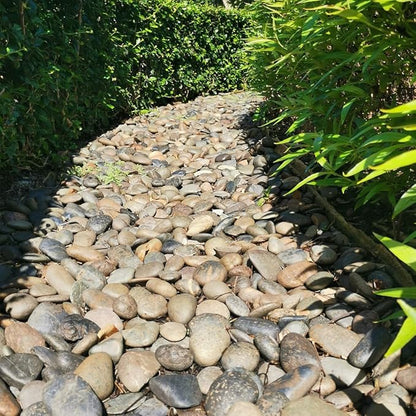 YISZM 20lbs Natural River Rocks, 3"-4" Premium Pebbles for Garden and Landscape Design, Hand-Picked Smooth Stones for Fish Tank, Flower Pots, Indoor Water Fountains, Pathways, Backyard