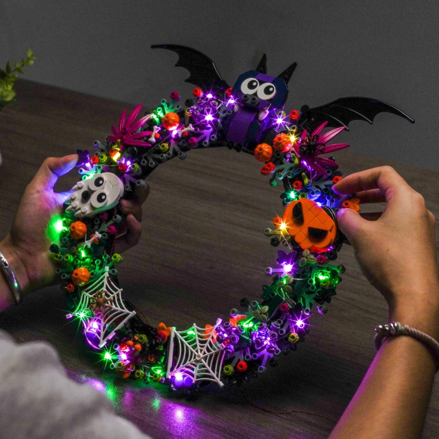 BRICKSHINING LED Lighting Compatible with Lego 40825 Halloween Wreath - JUST Lights,Light Kit Compatible with Lego 40825,NOT Included The Model Set