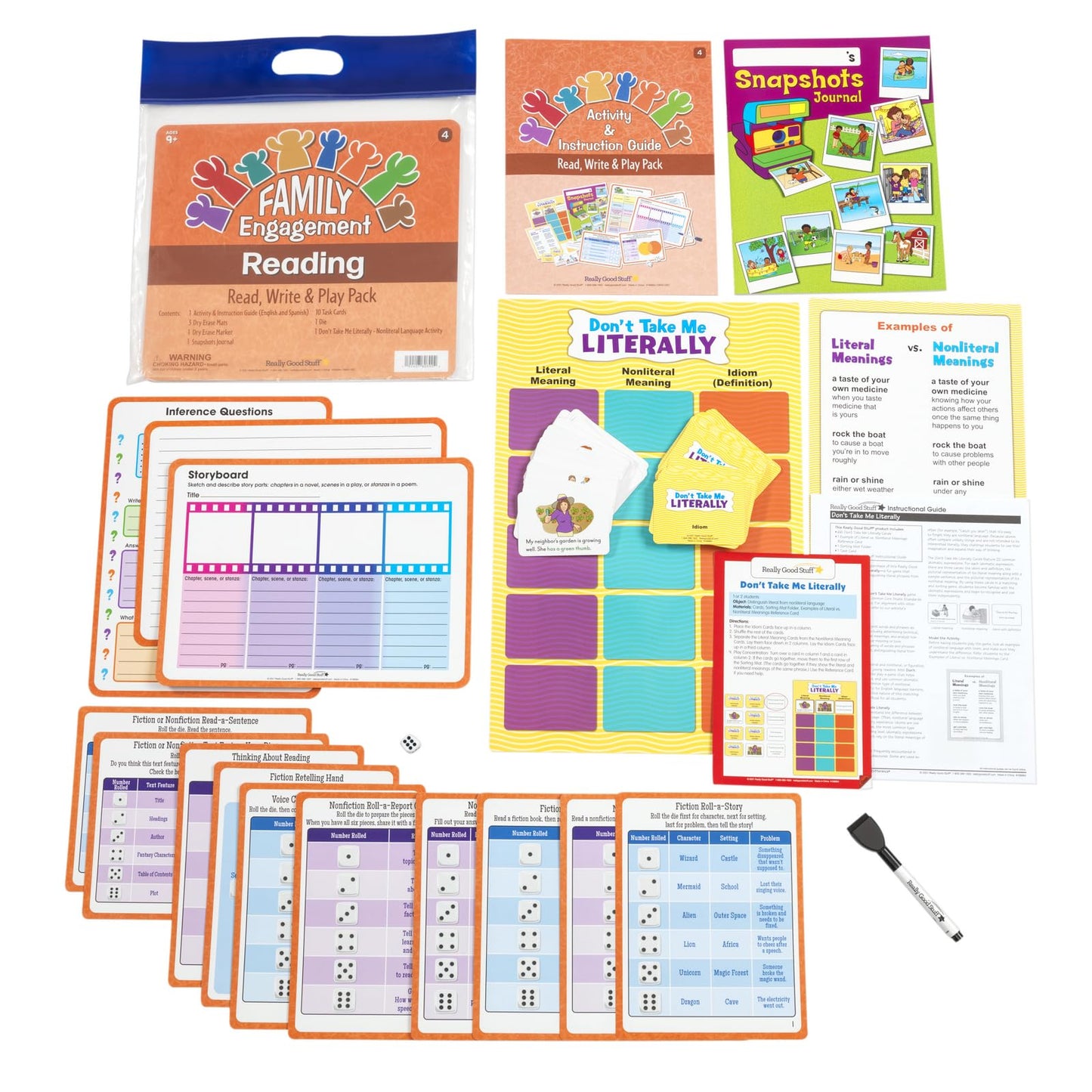 Really Good Stuff Family Engagement Reading - Read, Write and Play Pack - Fourth Grade
