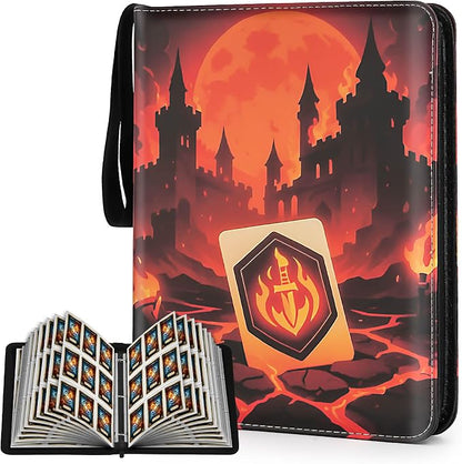 9 Pocket Card Binder for MTG/YGO/PTCG/Game Cards, Holds 720 Cards,Premium Card Collector Book for TCG Players,Toys Gifts for Kids-Red