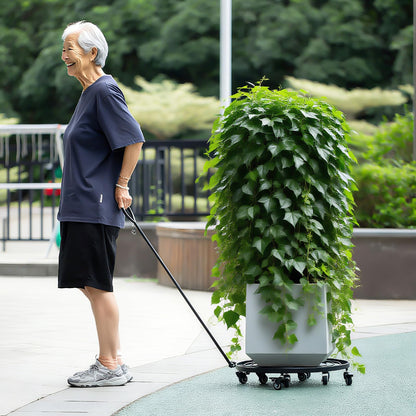 Goooxim 20" Heavy-Duty Plant Dolly with Wheels – Rolling Base for Indoor & Outdoor Use, Detachable Handle, 360° Swivel Wheels, Supports Up to 200 lbs – Ideal for Moving Large Pots & Trees