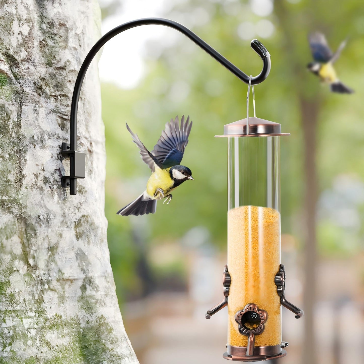 16 Inch Swivel Plant Hanger: Plant Hangers Outdoor, Heavy Duty Hook for Bird Feeder, Plant, Flower Basket, Lantern, Wind Chime & More - Versatile Hanging Brackets Outdoor/Indoor Use Up to 22LB
