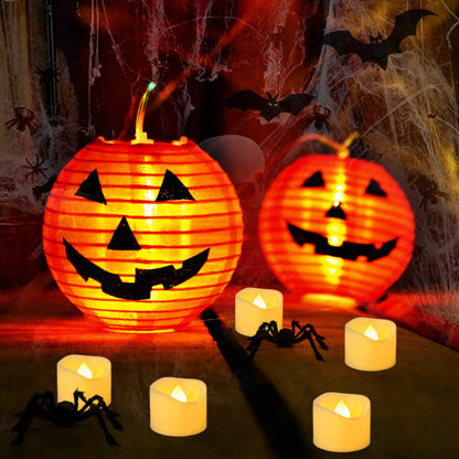 Yakpo 48 Pack 1.5" x 1.2" Tea Lights Battery Operated Votive Candles, Flameless Flickering LED Tealights Electric Outdoor Flicker Fake Tealight Candles Bulk for Wedding Halloween Christmas Decorations
