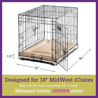 Pet Dreams Small Cat Bed - Crate Pad, Washable Cat Mat, Non-Toxic, Flat Indoor Kitten Bed, Fits iCrate 18, 24, 30, 36, 42, 48 Inches (Pink, X Small, 18")