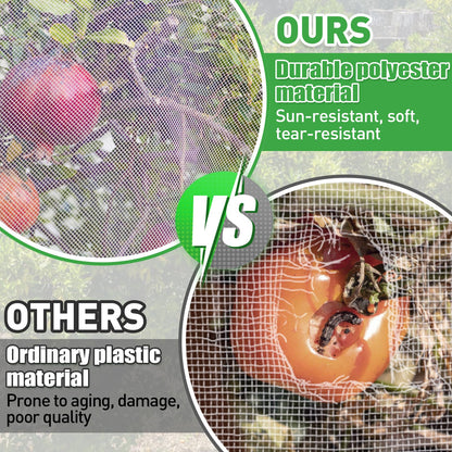 6 Pack Insect Bird Netting Cover - 4x5FT Garden Netting Blueberry Bushes Plant Covers with Drawstring, Fine Mesh Fruit Tree Net for Protecting Lemon Orange Large Plants from Barrier Squirrel Deer