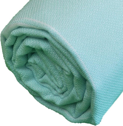 Bersuse Towels Anatolia XL Beach Blanket Throw Blanket Turkish Towel 100% Cotton Extra-Large Quick-Dry Lightweight Premium Peshtemal Towel - 61x82 Inches, Aqua Marine