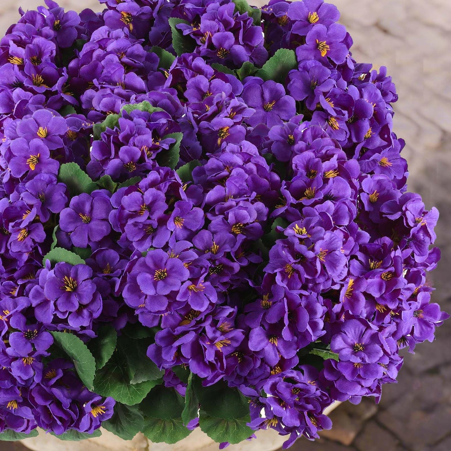 Hananona Artificial Geranium Flowers for Outdoors Geranium Silk Flowers Outdoor UV Resistant Garden Plants Faux Flowers for Home Kitchen Table Centerpieces Decor (6, Purple)