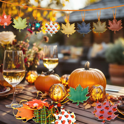 36 Pcs 3D Felt Maple Leaf Ornaments Thanksgiving Tree Decorations Fall Ornaments with Tree Felt Leaves Maple Fall Decorations for Home Autumn Decoration