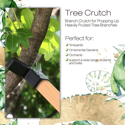 Yungyan 8 Pcs Tree Support, Plastic Fruit Branch Support Device Tree Brace Prevent Them from Breaking for Vineyards Ornamental Gardens Orchards Fits on Standard 1.57 x 1.57 Inch Lumber (Black)