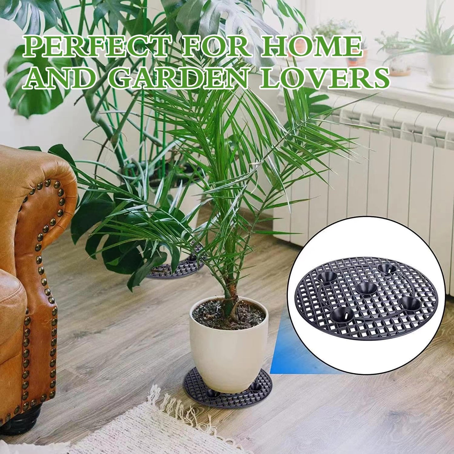 senylanhxy 8 Pcs Big Potted Plant Stands-Patio & Deck Floor Protector,Plant Level Pot Elevator for Indoor Outdoor Garden Flower (30cm/11.81inch)