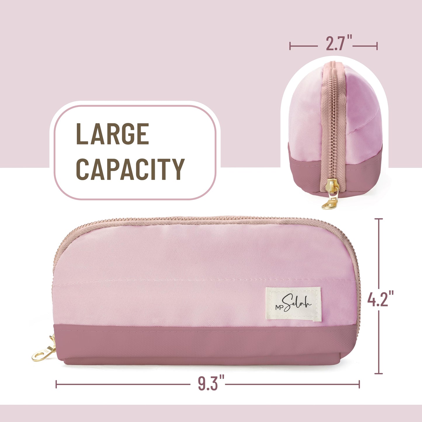 Mr. Pen- Wide-Opening Pencil Case, Triangle Design, Compact & Spacious Pencil Cases with 5 Mesh Pockets, Bag Pouch, Box Organizer for Students, School Supplies, Aesthetic Supply