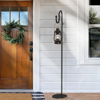 74" Shepherds Hook Stand for Plant: Hanging Bird Feeders, Plants, Lanterns, Wreath and Wind Chimes, Adjustable Free Standing Pole Holder with Heavy Duty Base for Indoor & Outdoor, Holds Up to 20 LBS