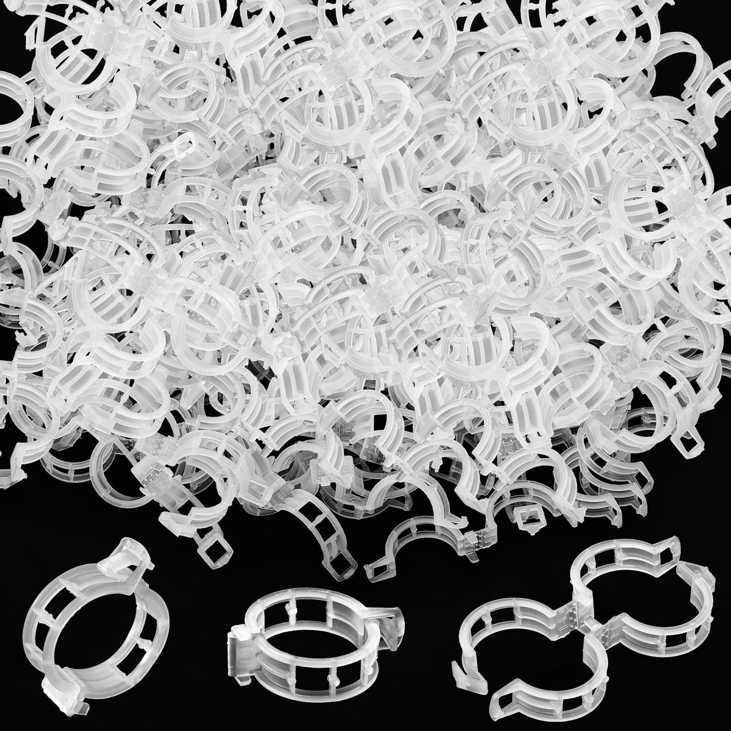 OJYUDD 400 Pcs White Plant Support Garden Clips,Plastic Tomato Vine Clips,Secured Climbing Plant Clip for Flower Vine Grape Twine Orchid