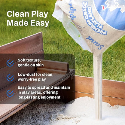 Sandpiper Multiuse Play Sand for Kids - 25 Lbs Indoor Outdoor Silica Sand for Sandbox, Craft Table, Sensory Bin Filler, & Building Beach Castles