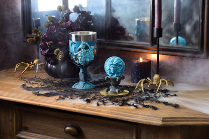Enesco Disney Ceramics Haunted Mansion Madame Leota Salt and Pepper Shaker Set, 5.23 Inch, Multicolor