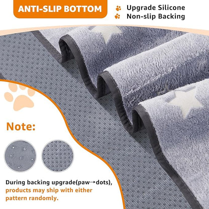 LOOBANI Washable Pee Pads for Dogs, Fast Absorption Reusable Puppy Pads, Waterproof Whelping Pad, Non Slip Training Pet Playpen Mat for Floor, Dog Crate, Grey 2 Pack 36 x 48 in