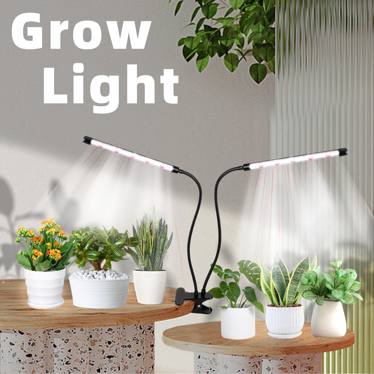 EWPJDK Grow Light 6500K Full Spectrum Plant Grow Lights 84 LED Plant Light with Clip Grow Lamp for Indoor Plants Growing Lamps（1PCS）