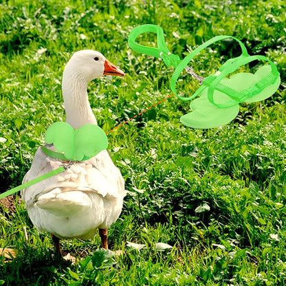 KAMA BRIDAL Duck Walking Harness and Leash Chicken Duck Outdoor Training Rope Adjustable Rope for Pet Poultry Hen Cock (M, Green)