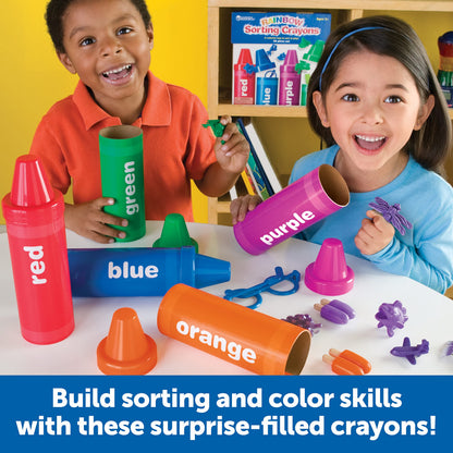 Learning Resources Rainbow Sorting Crayons - Toddler Gifts, Toddler Accessories, Jumbo Stacking Toys, Fine Motor Skills, Classroom And Preschool Activities, Montessori