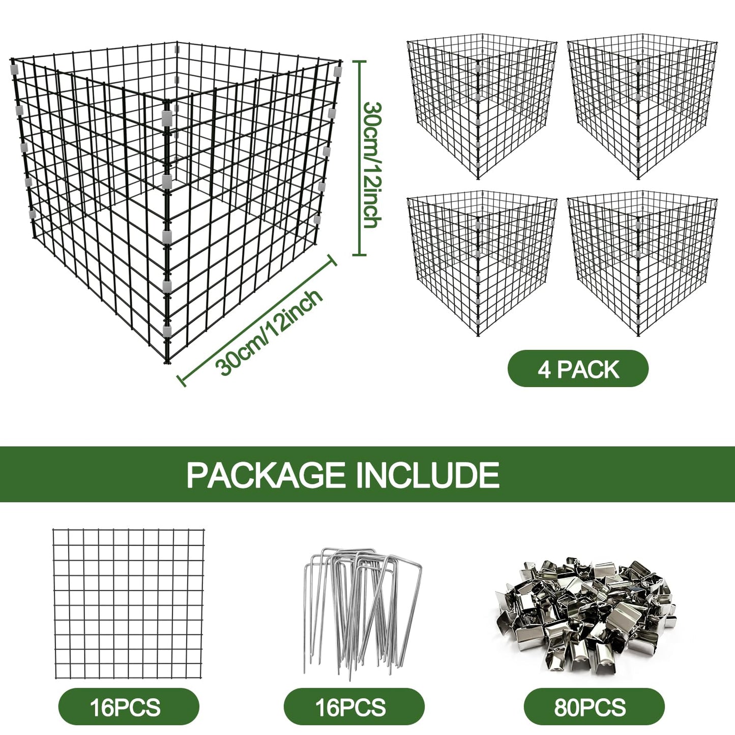12x12 Inch Chicken Wire Mesh Plant Protectors from Animals Garden Netting Plant Covers Bird Netting for Garden Plant Cages for Outdoor Plants Garden Cloche