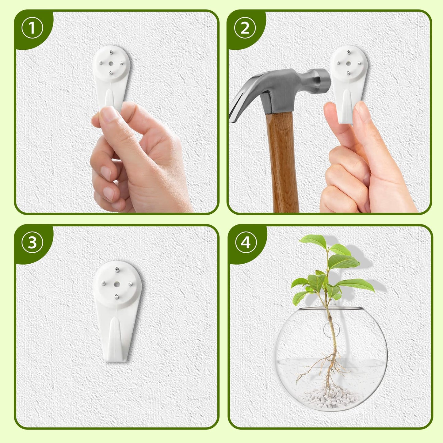 wangsdjy Wall Mount Plant Propagation Station - Clear Hydroponic Glass Vase, Oblate Planter for Indoor Plants | Perfect for Home, Office, Bathroom Decor | Gift for Plant Lovers (4)