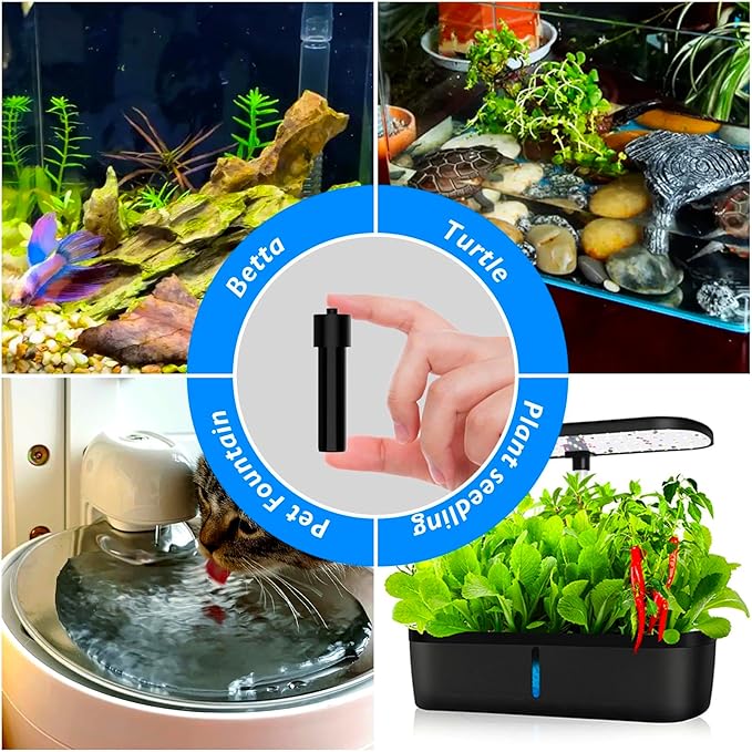 10W Mini Aquarium Heater 5V/2A USB Betta Heater for up to 1 Gallon Tanks, Alumina Ceramic Fish Tank Heater Turtle Heater with Dry-Run & Overheat Protection