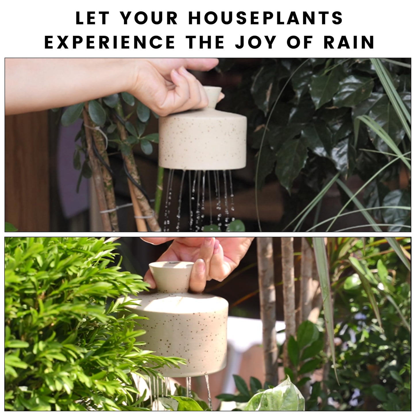 Manykettle Ceramic Watering Bell, Decorative Watering Can for Plants, Stylish Indoor and Outdoor Watering Pot, Perfect for Home Garden and Office Décor(Starry Gray 19 fl oz)