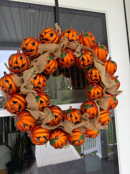 Tree Buddees Jack-O-Lantern Pumpkin Halloween Wreath Decoration