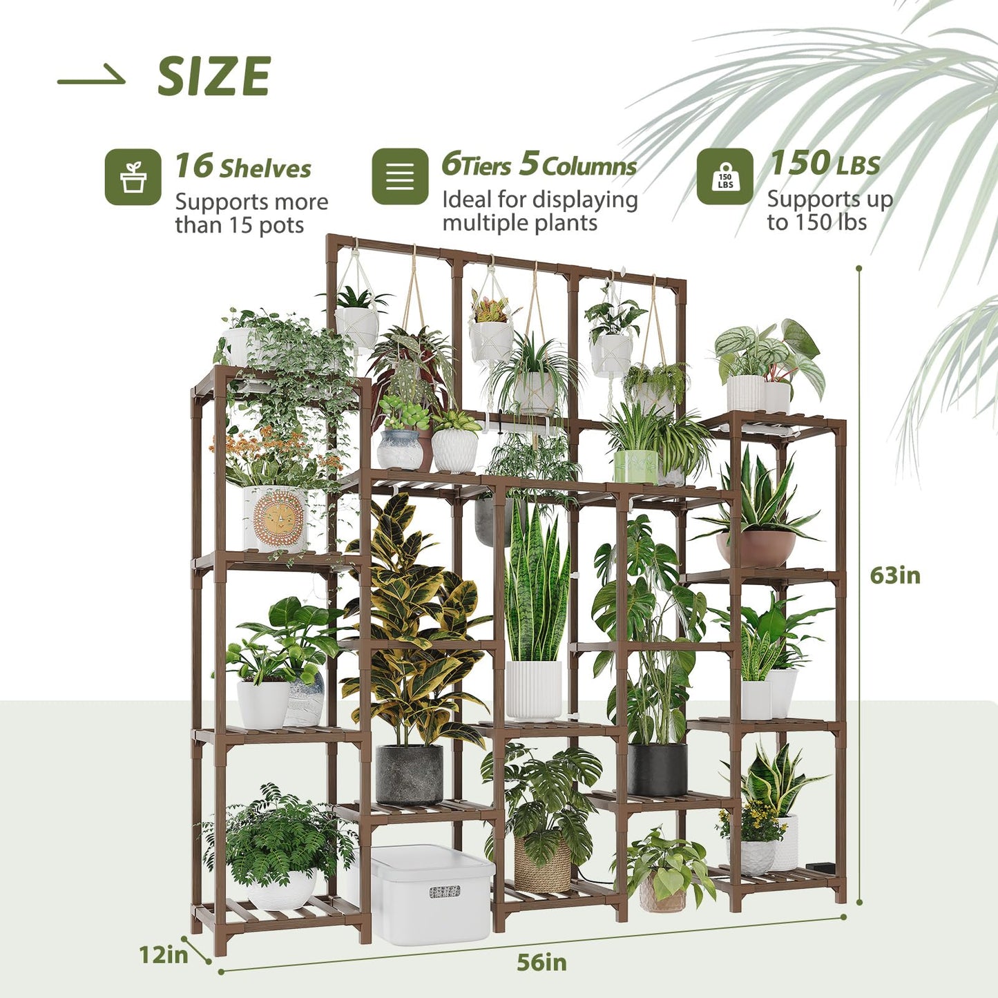 GENTINGBRO Plant Stand Indoor with Grow Light 14 tiers Large Plant Shelf for Indoor Plants Display Heavy Duty Plant Rack for Living Room Patio Decor