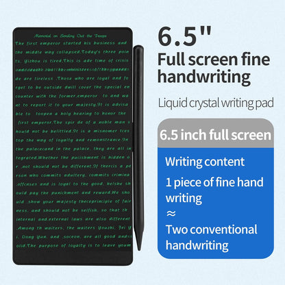Mini LCD Writing Tablet, 6.5in Erasable Reusable Electronic Drawing Pads, Electronic scratchpad for Kids and Adults. Black.