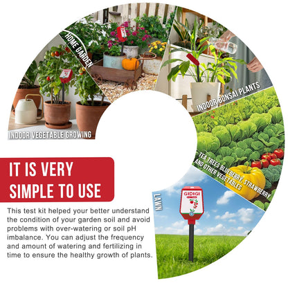 Soil pH Meter Smart Soil Moisture Meter with App Control Digital Soil Test Kit for Plants pH Sunlight Intensity Fertility pH EC Salt Soil Thermometer Humidity Moisture Meter for Garden Lawn Farming