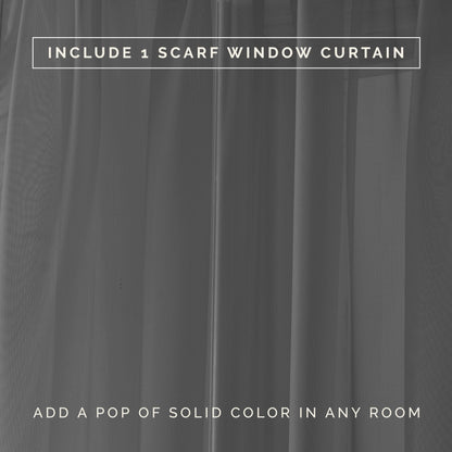 Elegant Comfort Lightweight Sheer Voile Window Scarf Valance - 216 Inch Long - 1 Panel Sheer Curtain for Living Room, Event Decor, Bedroom, (1 Piece) 55" X 216'' Long, Gray