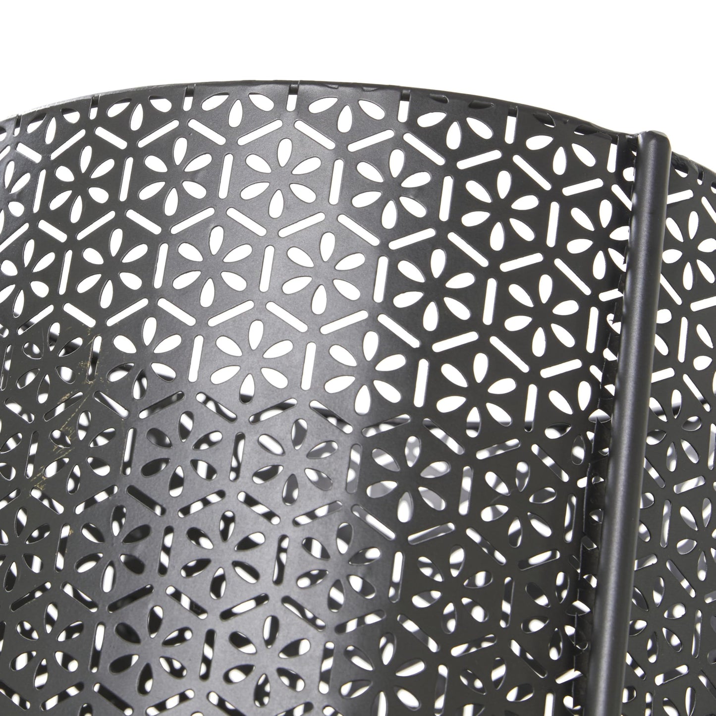 CosmoLiving by Cosmopolitan Metal Indoor Outdoor Planter Large Planter Pot with Removable Stand, Set of 2 Planters 18", 12"H, Black