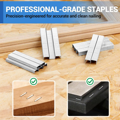 meite JT21 Staples, 3/8 Inch Galvanized Fine Wire Staples for Staple Gun - 7/16" Crown JT21 Staple Refill, Ideal for Upholstery, Crafts, Furniture (1 Case)