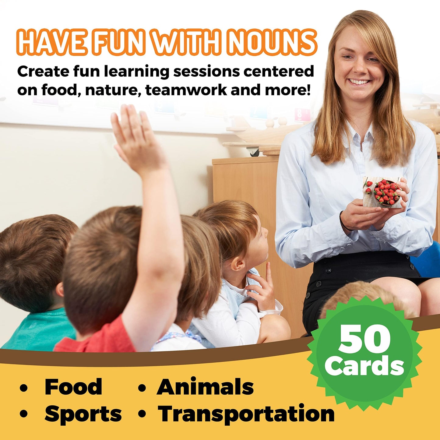 150 Noun Food and Animal Flash Cards Set, Montessori Educational Games, Vocabulary Builder Picture Cards for Speech Therapy, ESL, Occupational Therapy, Autism, Dementia and SLP Learning Materials