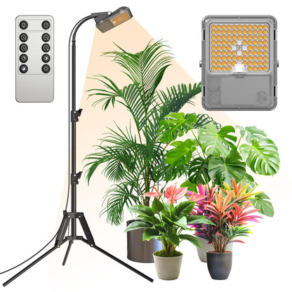 SANSI Grow Lights for Indoor Plants, Dimmable 45W Plant Lights for Indoor Growing, 88 LEDs Full Spectrum Plant Grow Light Adjustable Tripod Stand 33-58 Inches, Auto On/Off Timer with Remote Control