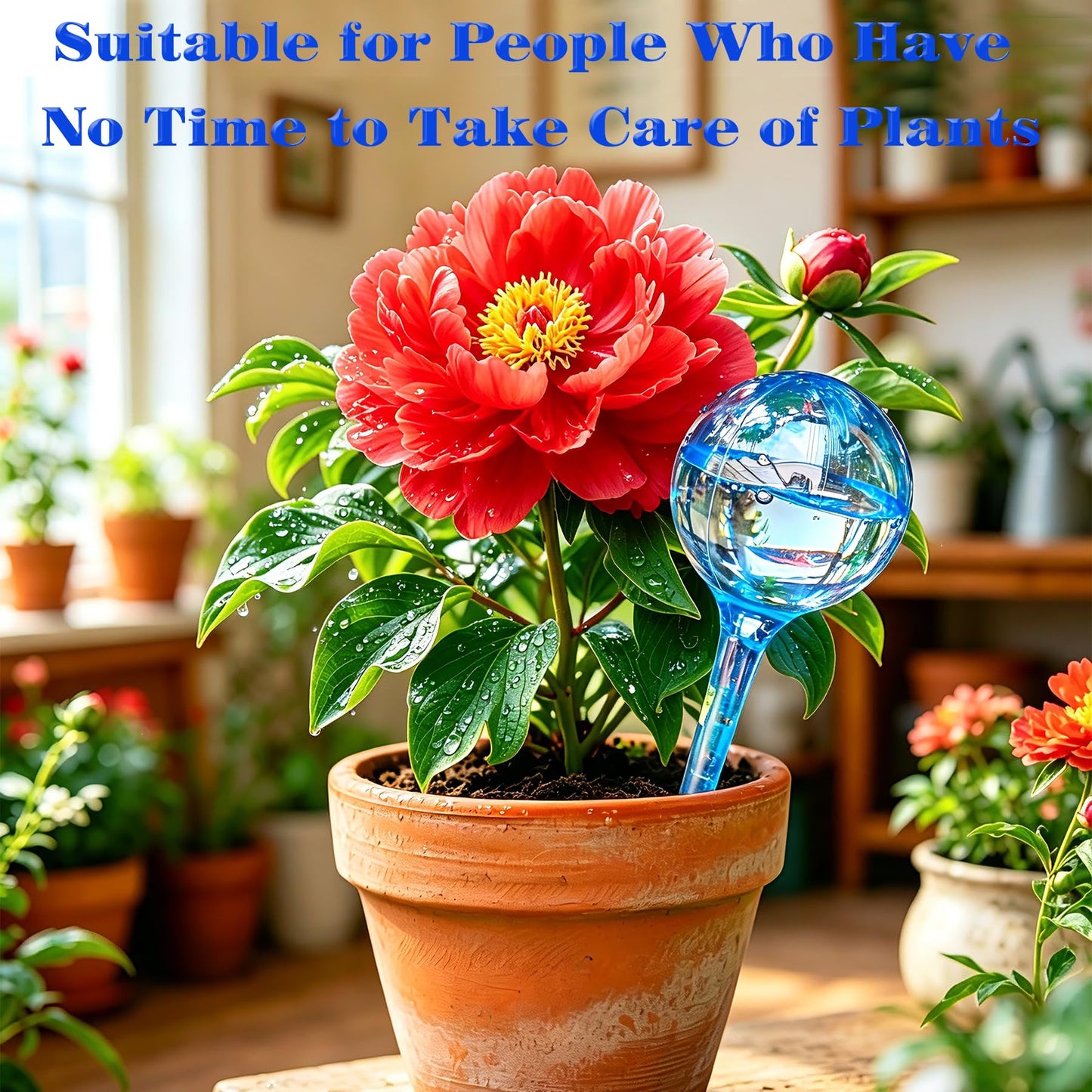 Large 12pcs Plant Watering Globes - Automatic Plant Watering Bulbs for Indoor & Outdoor Potted Plants, Durable Plastic Garden Watering Devices