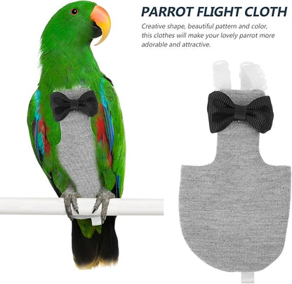 balacoo Washable Bird Diapers Reusable Lightweight Parrot Flight Suit Skin-Friendly Decorative Bird Costume for Cockatiels Lovebirds Conures Pigeons