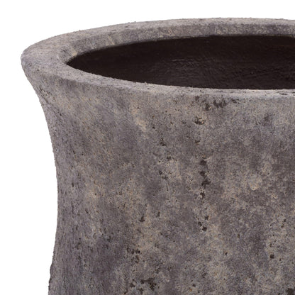 SAFAVIEH Outdoor - Remy Planter Pot with Drainage - Antique Brown Ficonstone Cement - Weather Resistant - Ideal for Patio, Garden, Backyard, 15" Wx 15" D x 18.1" H (PAT1547A)