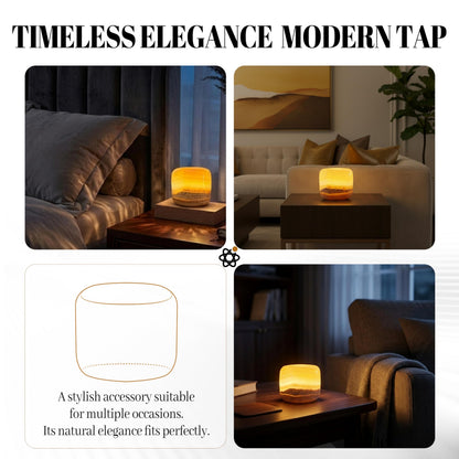 Marble Lamp Night Light Touch Bedside Table Lamp for Bedroom,Type-C Rechargeable Small Desk Bedside Small Lamps,Eye Caring Dimmable LED Ambient lamp (Amber Jade)