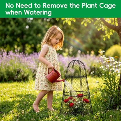 SPECILITE Garden Cloches for Plants with 3 Split Design, Rustproof Chicken Wire Cloches, Plant Protectors from Animals, Sturdy Plant Cage with Ground Stake for Garden, Farm, 14"×14"×20", 6 Pack