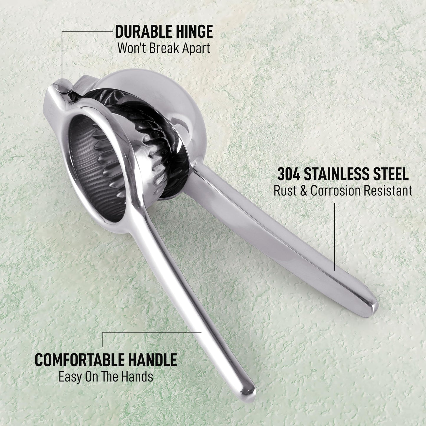 Lemon Squeezer Stainless Steel with Premium Quality Heavy Duty Solid Metal Squeezer Bowl - Large Manual Citrus Press Juicer and Lime Squeezer Stainless Steel - by Zulay Kitchen