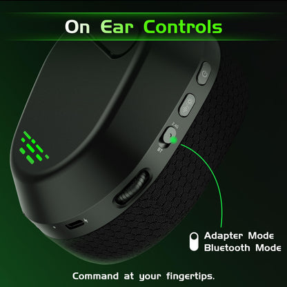 Gvyugke Wireless Gaming Headset for Xbox Series X/S, Xbox One, PS5, PC, Mac, Bluetooth 6.0 Gaming Headphones with Flip-to-Mute Noise-Canceling Mic, Foldable, 3D Surround Sound, 45H Battery - Black