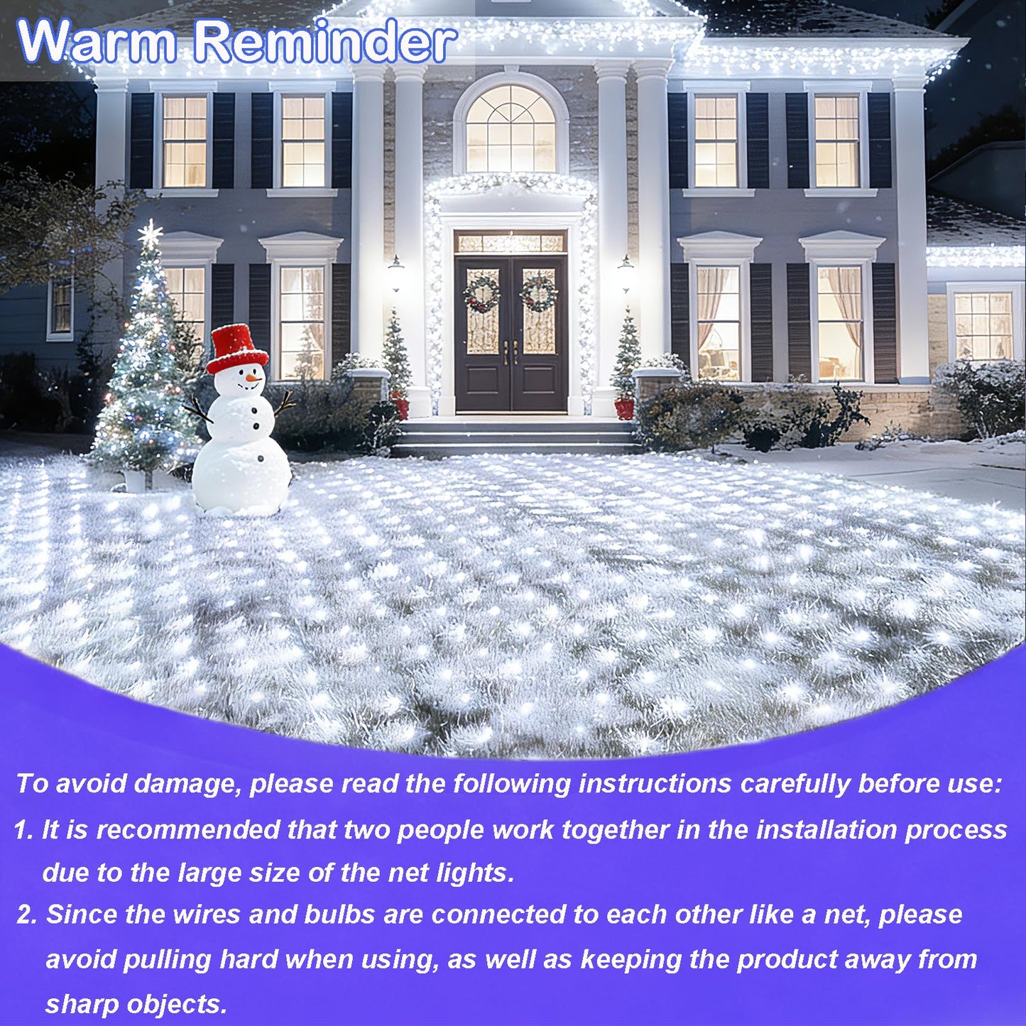 OYCBUZO 300LED White Net Lights, 14.8ft x 5ft Connectable Christmas Outdoor Mesh Lights with 8 Lighting Modes, Waterproof Fairy Lights Plug in for Bushed Xmas Tree Holiday Party Garden Decoration