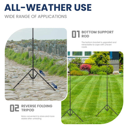 Jiang&Rong 8.5 x 20ft (H x W) Adjustable Photo Backdrop Stand Kit, Large Photography Background Stand with 308°Angle Rotatable Connector for Wedding, Birthday, Party