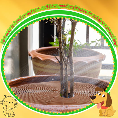 8 Pcs Plant Pot Grid Cuttable Flower Soil Protector 3 Pcs 20.8" 3 Pcs 11.8" and 2 Pcs 7.5" Plant Pot with 76 Pcs Stakes ABS Environmentally Friendly Plastic Cat Pet Digging Stopper for Indoor Outdoor
