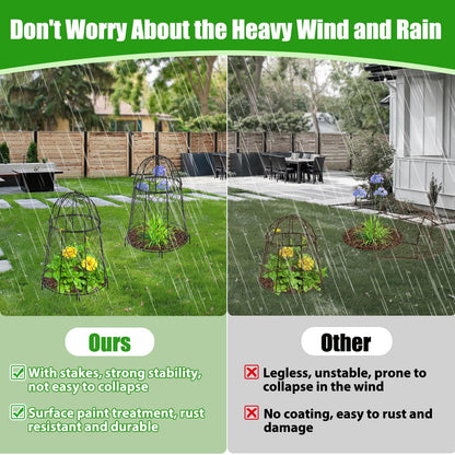 Phoncoo 6 Pack Garden Cloches for Plants, Sturdy Plant Protectors from Animals, Chicken Wire Cage for Garden Cages to Keep Bunnies Chicken Squirrels Birds Animals Out